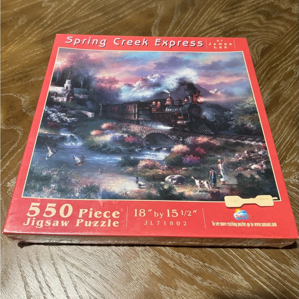 Spring Creek Express 550 Piece Jigsaw Puzzle. New Sealed.‎ Train, Ducks, Birddog